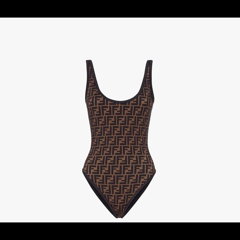Fendi Brown Lycra® Swimsuit